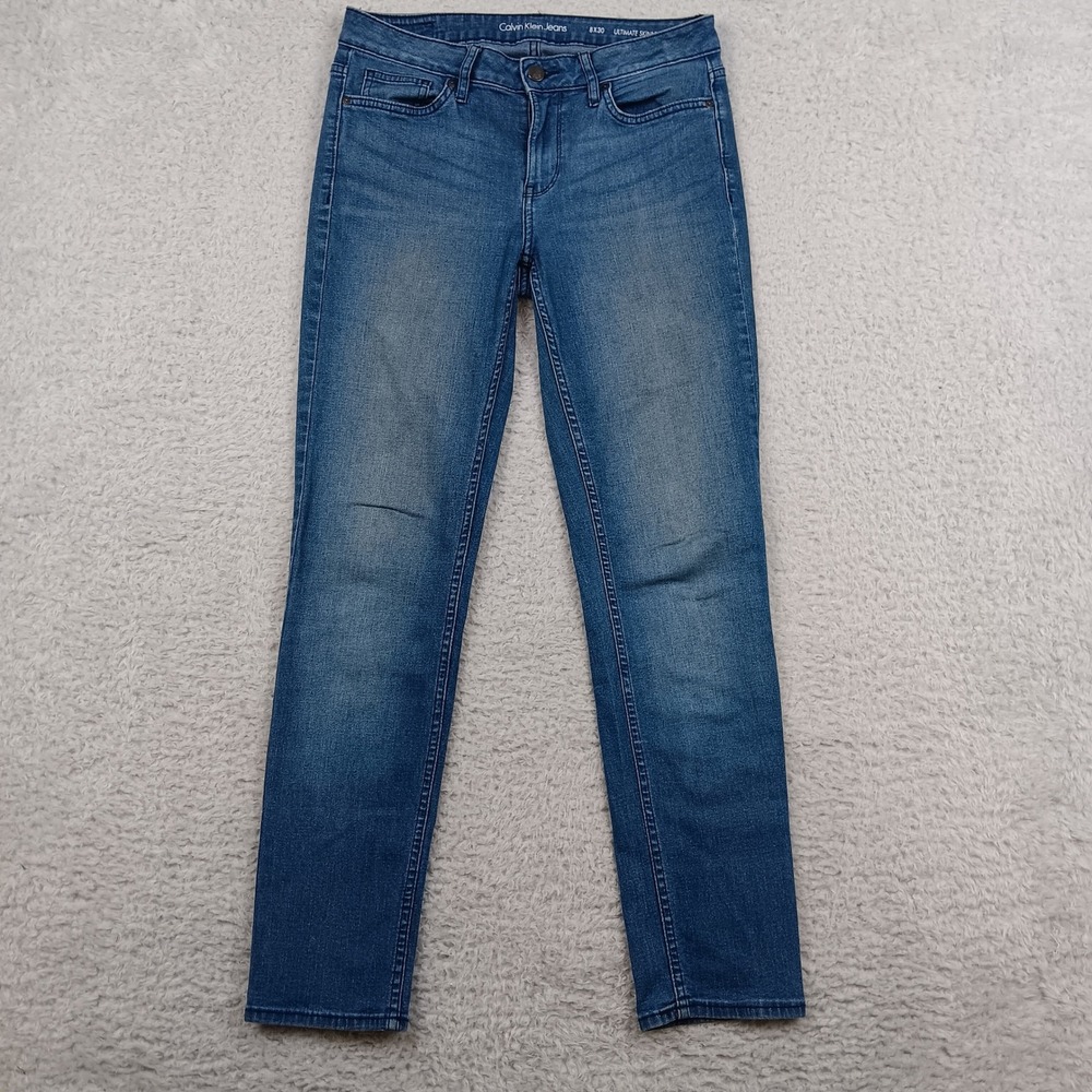 Calvin Klein Jeans Ultimate Skinny Women 8 Blue Medium Wash Denim Mid Rise‎